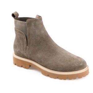 Taupe Suede Ankle Boots